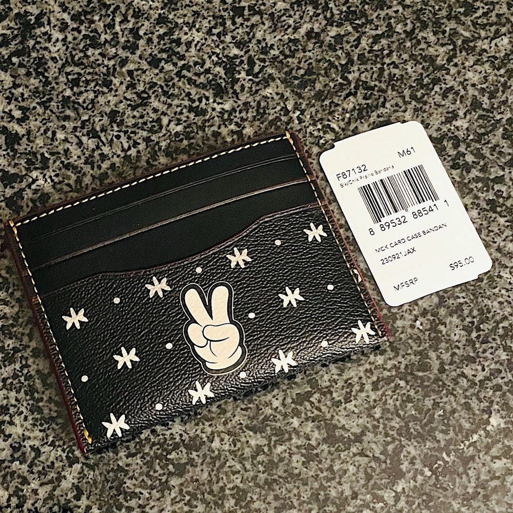 NWT COACH x DISNEY CARD CASE